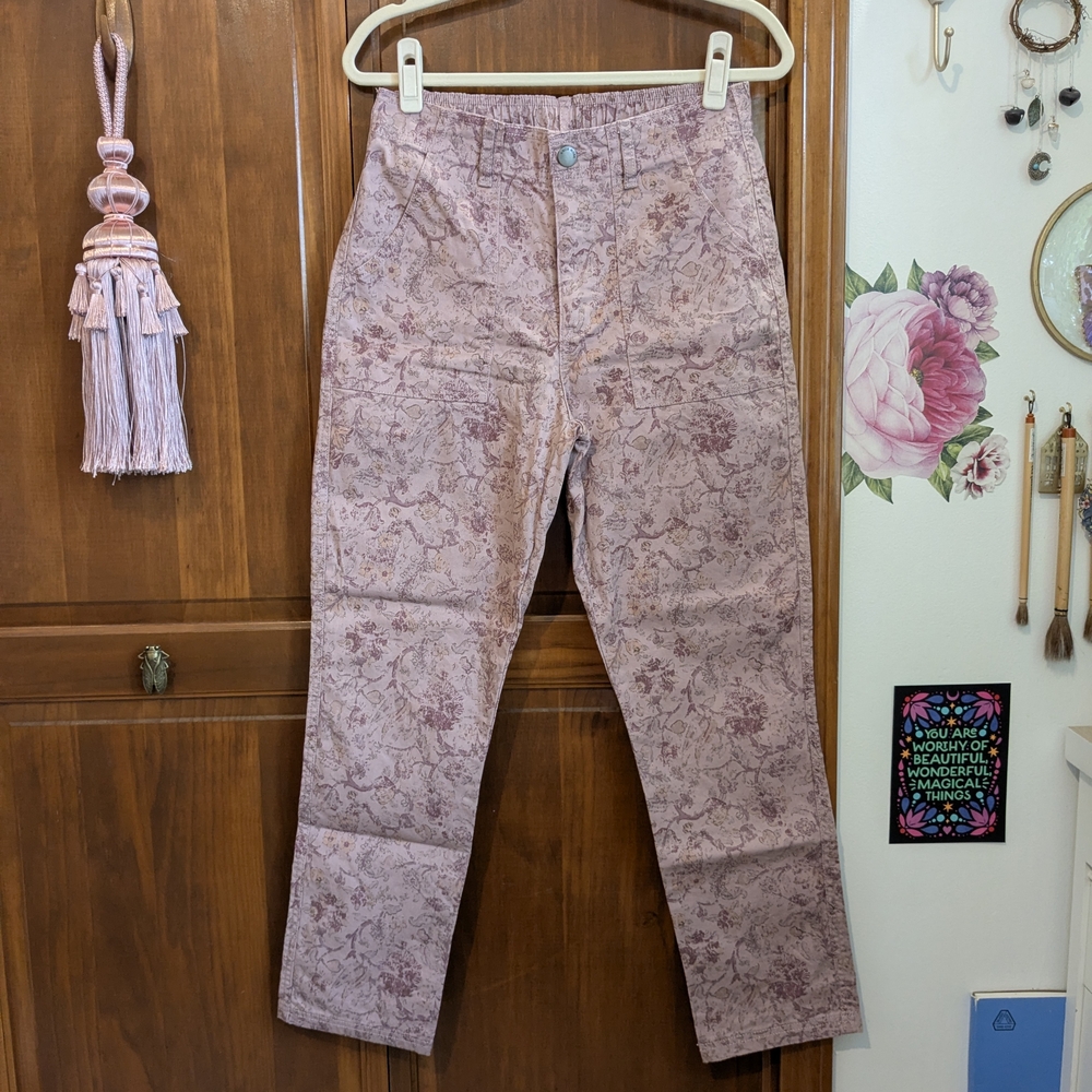 Knox Rose Pink Floral Straight Leg Jeans